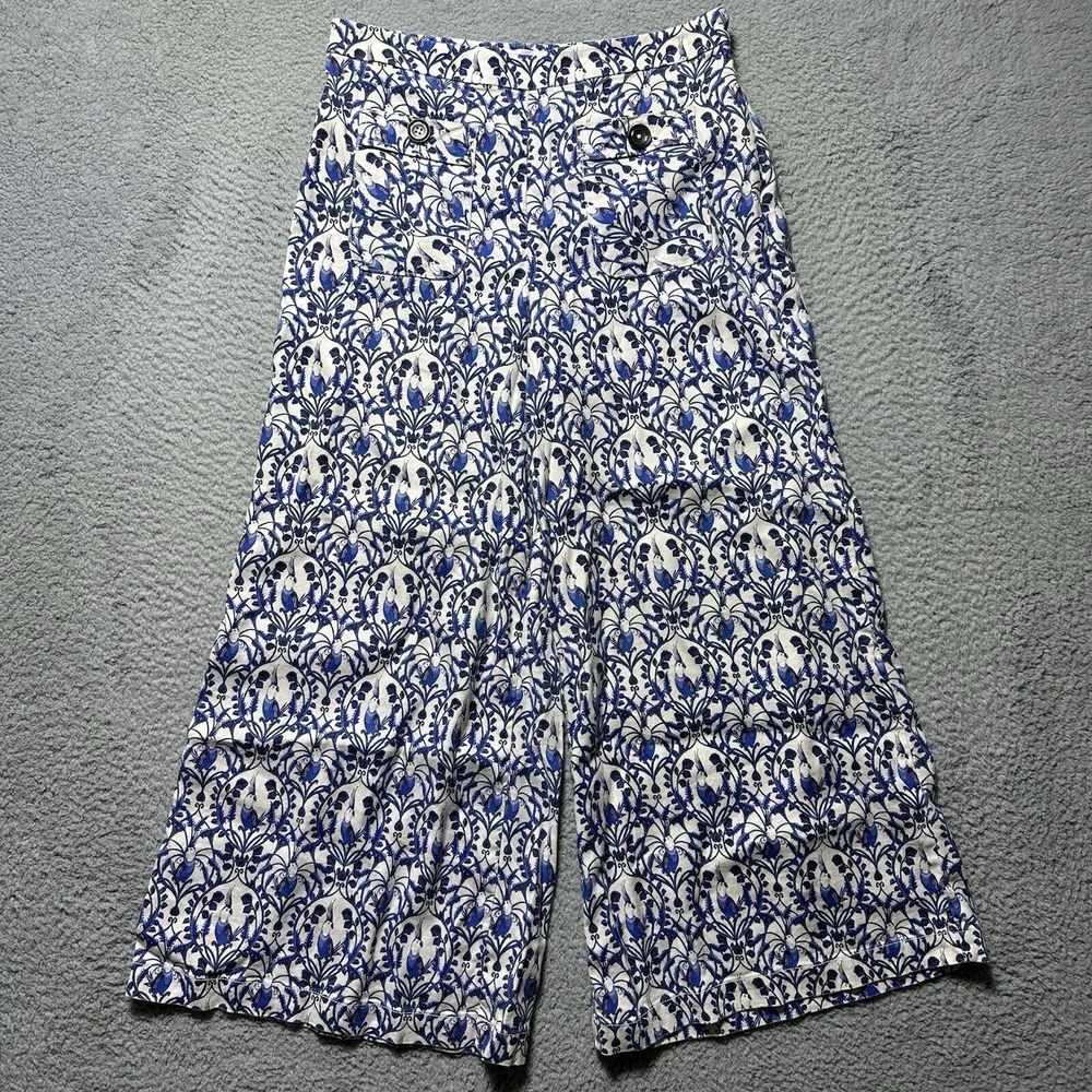 Maeve Wide Leg Printed Palazzo Pants Women's Size 6 Boho Cottage core